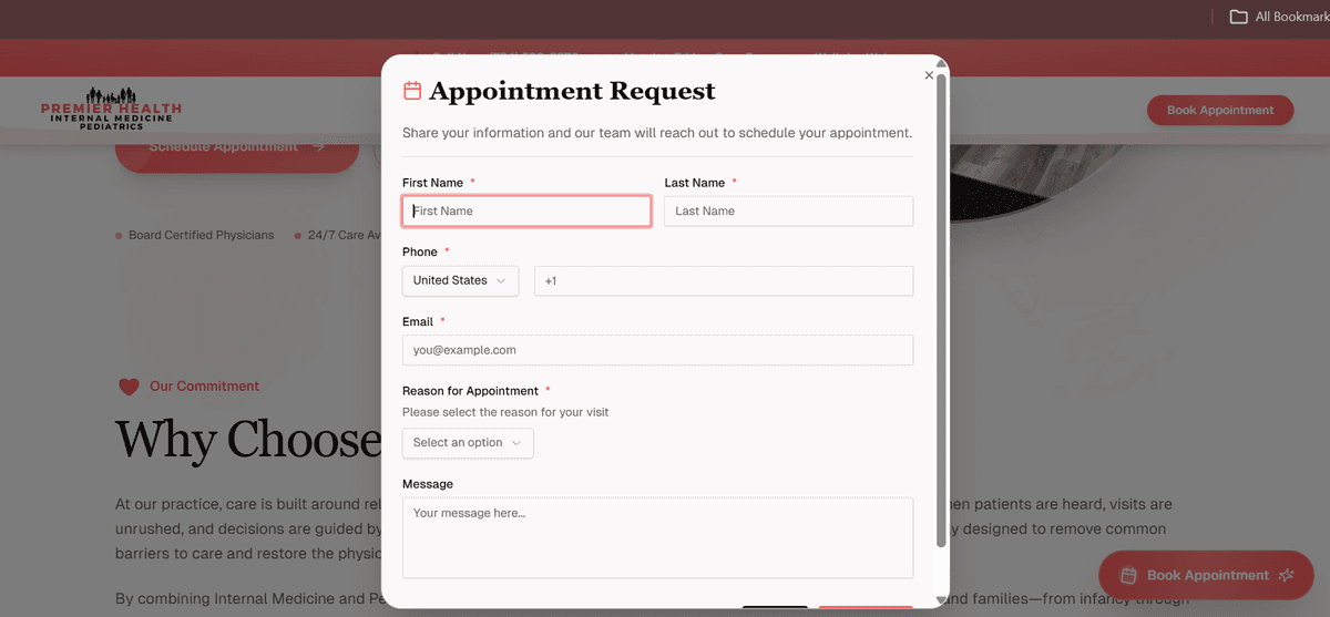 Appointment Request Modal